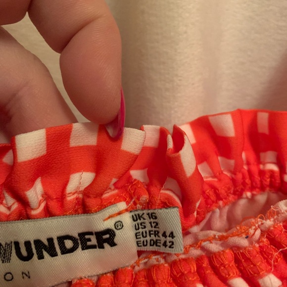 Twisted Wunder London dress. Red/white checkered with pink/white straps. Size 12 - Picture 4 of 4